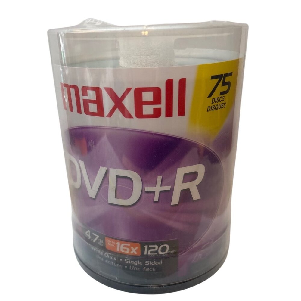 Maxell DVD+R  Gold 75-Disc Spindle 4.7GB 16X Speed Write-Once Single-Sided